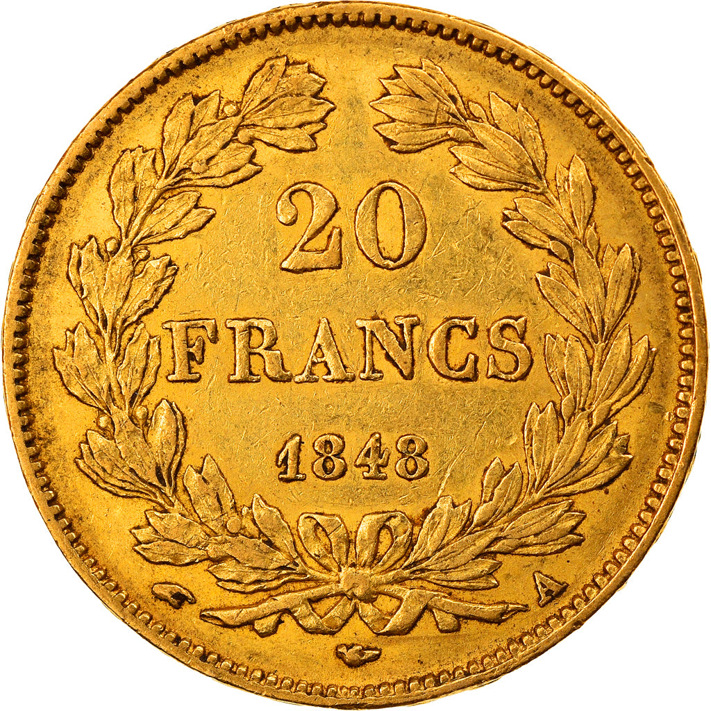 Münze, Frankreich, Louis-Philippe, 20 Francs, 1848, Paris, SS, Gold, KM:750.1