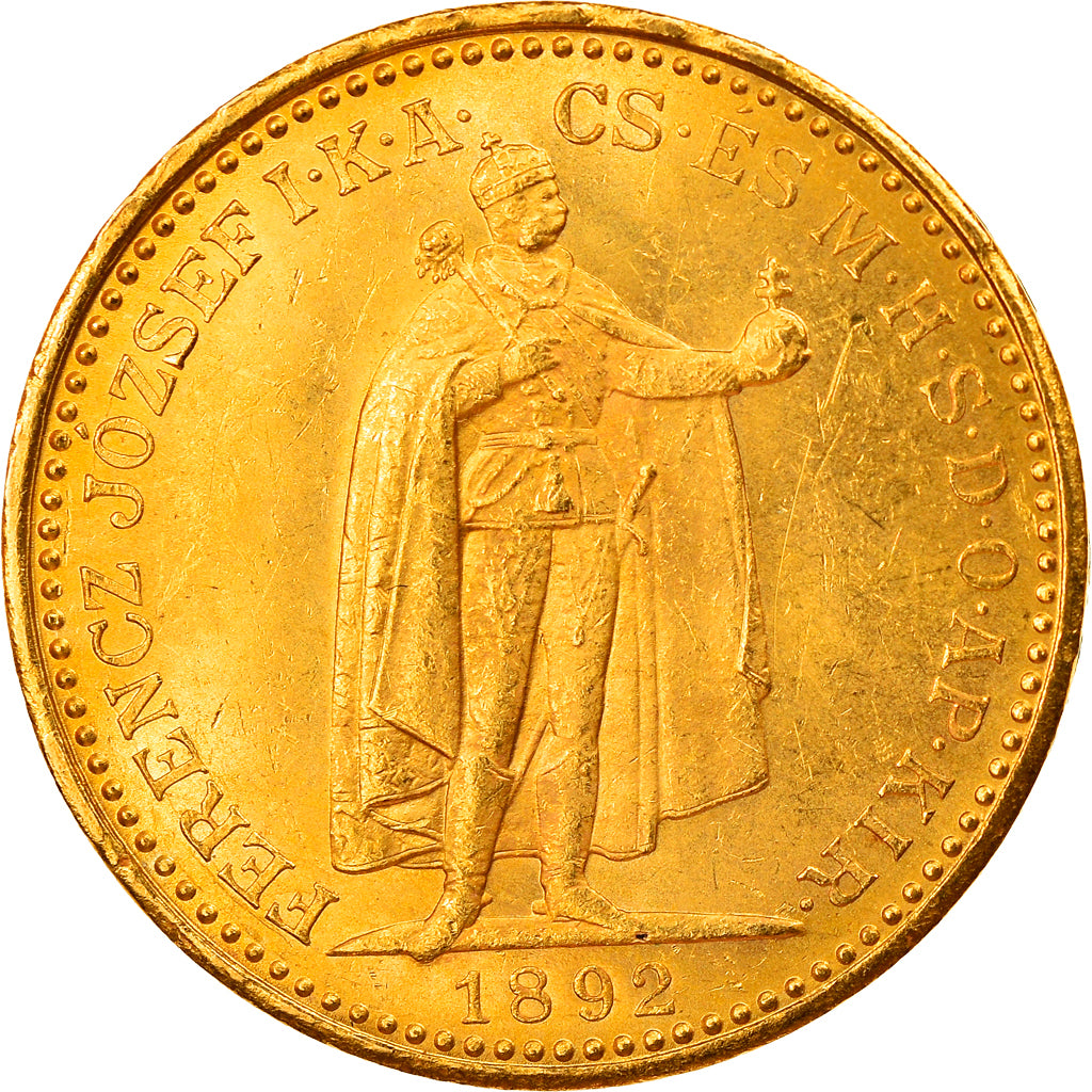 Coin, Hungary, Franz Joseph I, 20 Korona, 1892, Kormoczbanya, MS(63), Gold