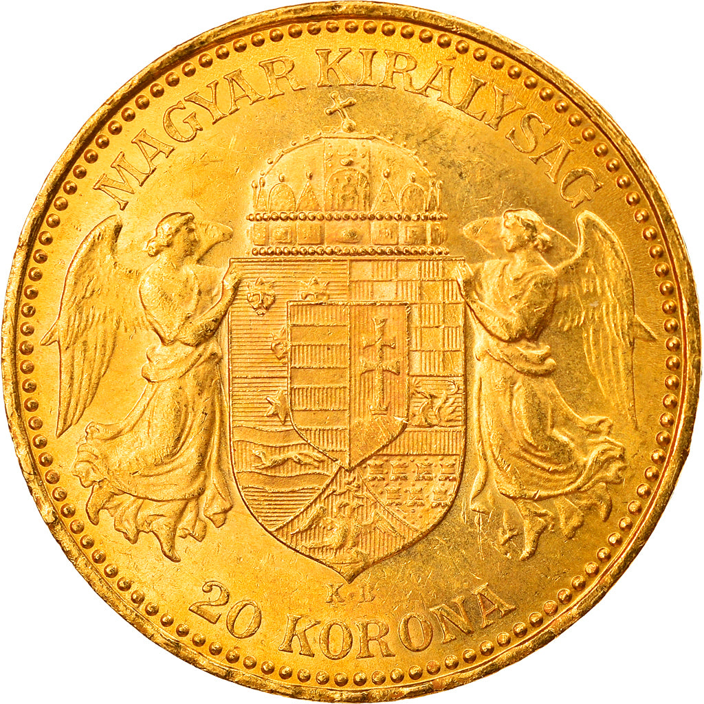 Coin, Hungary, Franz Joseph I, 20 Korona, 1892, Kormoczbanya, MS(63), Gold