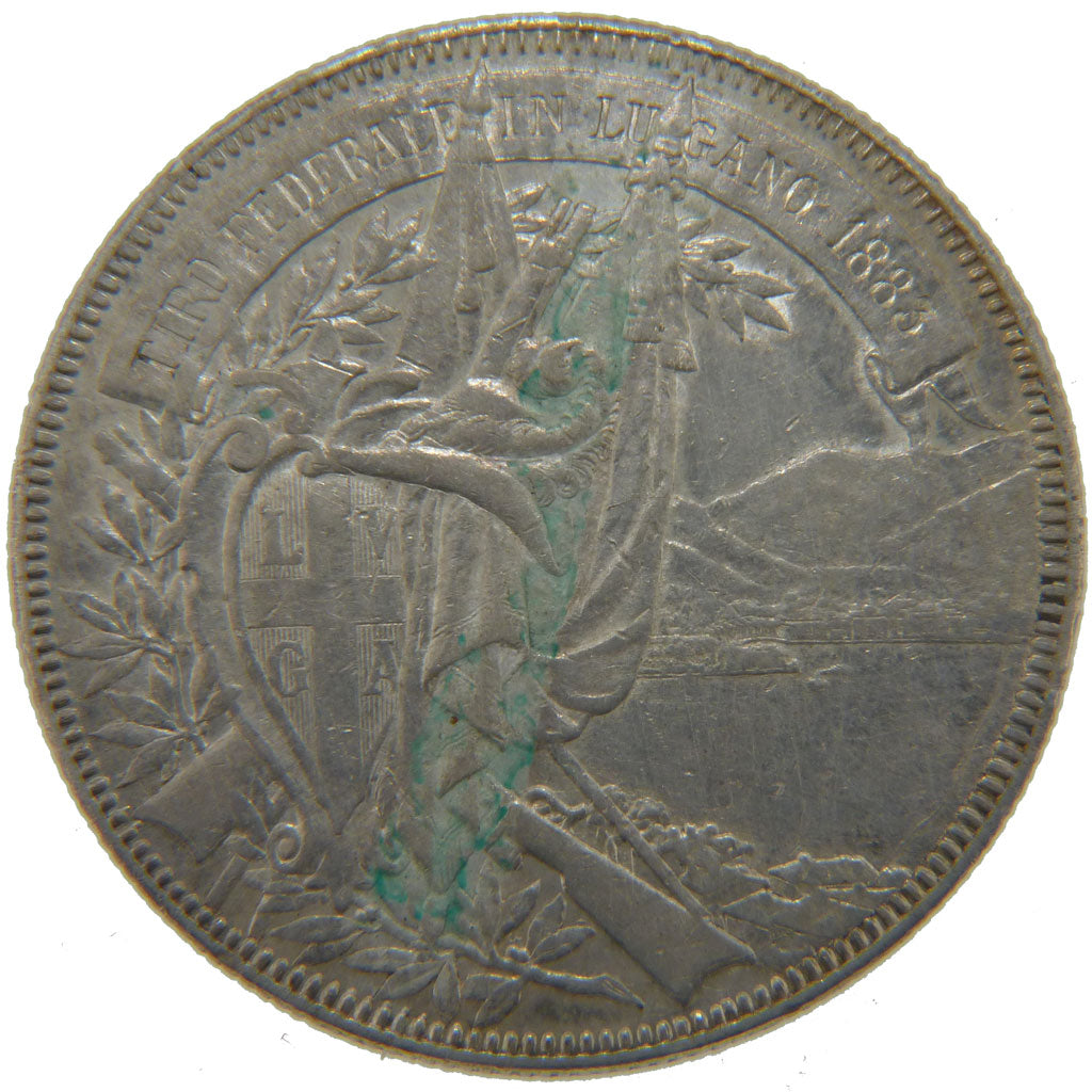 Switzerland, 5 Francs, 1883, KM ## S 16, EF(40-45), Silver, 25.00