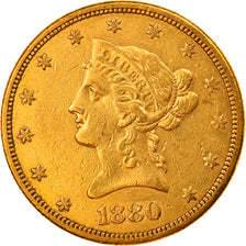 Coin, United States, Coronet Head, $10, Eagle, 1880, U.S. Mint, San Francisco