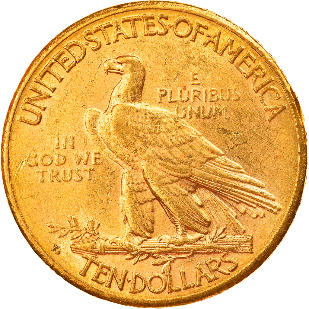 Coin, United States, Indian Head, $10, Eagle, 1910, U.S. Mint, Denver