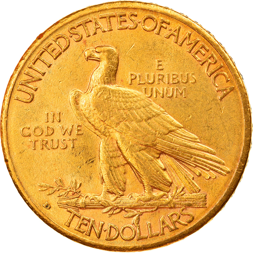 Coin, United States, Indian Head, $10, Eagle, 1910, U.S. Mint, Denver