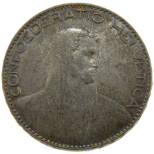 SWITZERLAND, 5 Francs, 1922, Bern, KM #37, AU(55-58), Silver, 37, 25.00