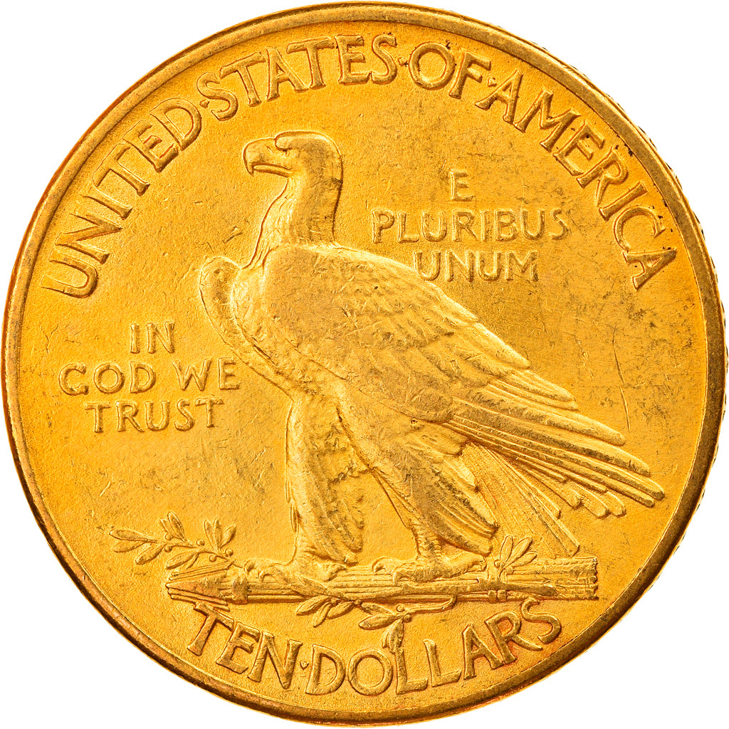 Coin, United States, Indian Head, $10, Eagle, 1913, U.S. Mint, Philadelphia