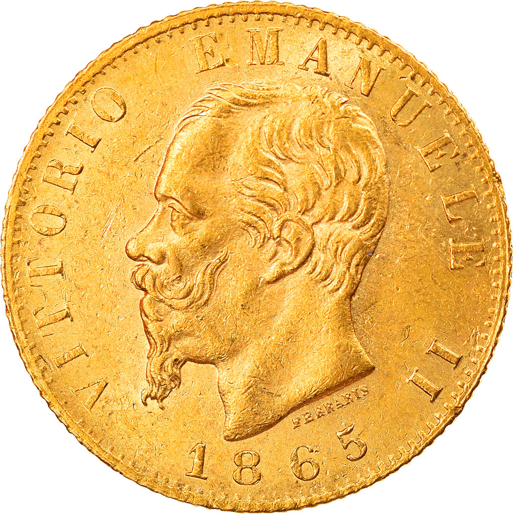Monnaie, Italie, Vittorio Emanuele II, 20 Lire, 1865, Torino, SUP+, Or, KM:10.1