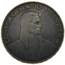 Switzerland, 5 Francs, 1922, Bern, KM #37, AU(50-53), Silver, 37, 24.80