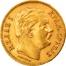 Monnaie, Serbie, Milan I, 20 Dinara, 1882, TTB, Or, KM:17.1