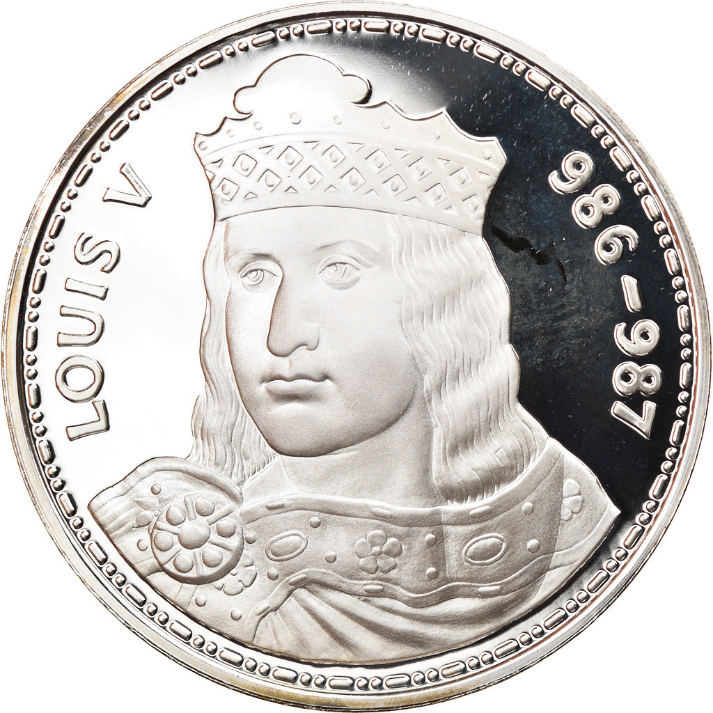France, Medal, Louis V 986-987, MS(65-70), Silver