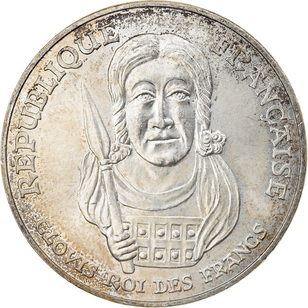 Coin, France, Clovis, 100 Francs, 1996, AU(55-58), Silver, KM:1180, Gadoury:953