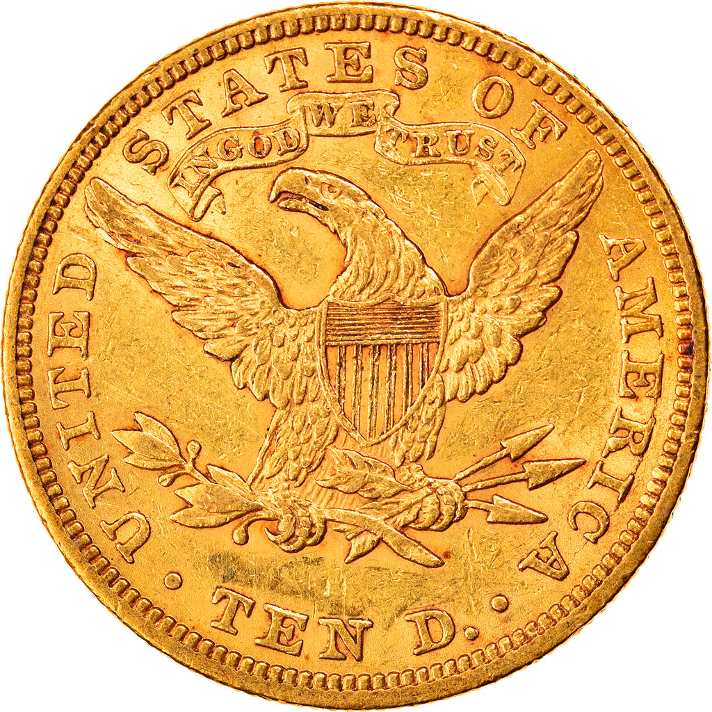 Moneta, USA, Coronet Head, $10, Eagle, 1902, U.S. Mint, Philadelphia, AU(50-53)