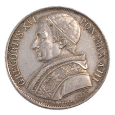 ITALIAN STATES, Scudo, 1833, Roma, KM #1315.1, AU(55-58), Silver, 26.40