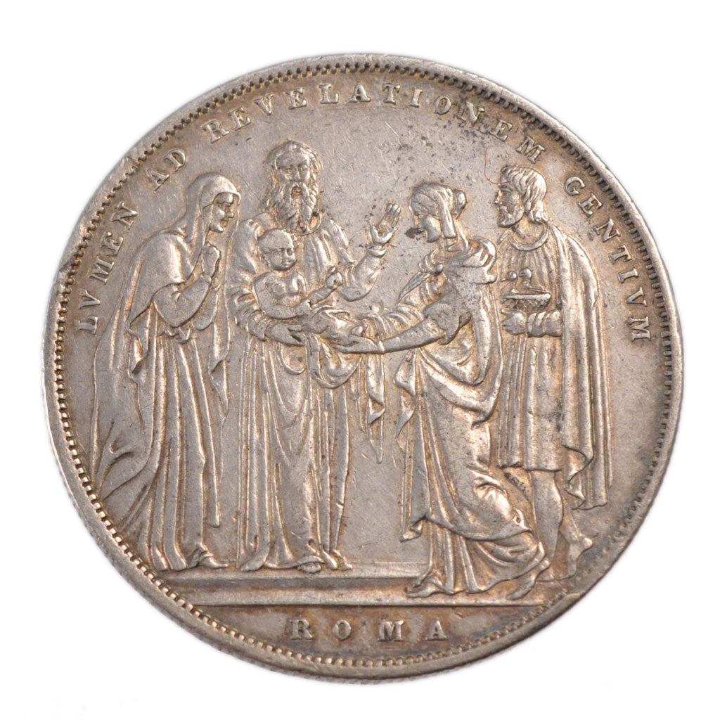 ITALIAN STATES, Scudo, 1833, Roma, KM #1315.1, AU(55-58), Silver, 26.40