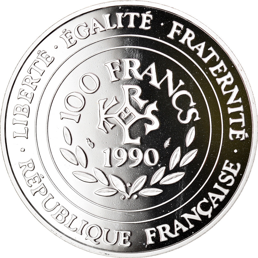 Moneta, Francia, 100 Francs-15 Ecus, 1990, Paris, FDC, Argento, KM:989