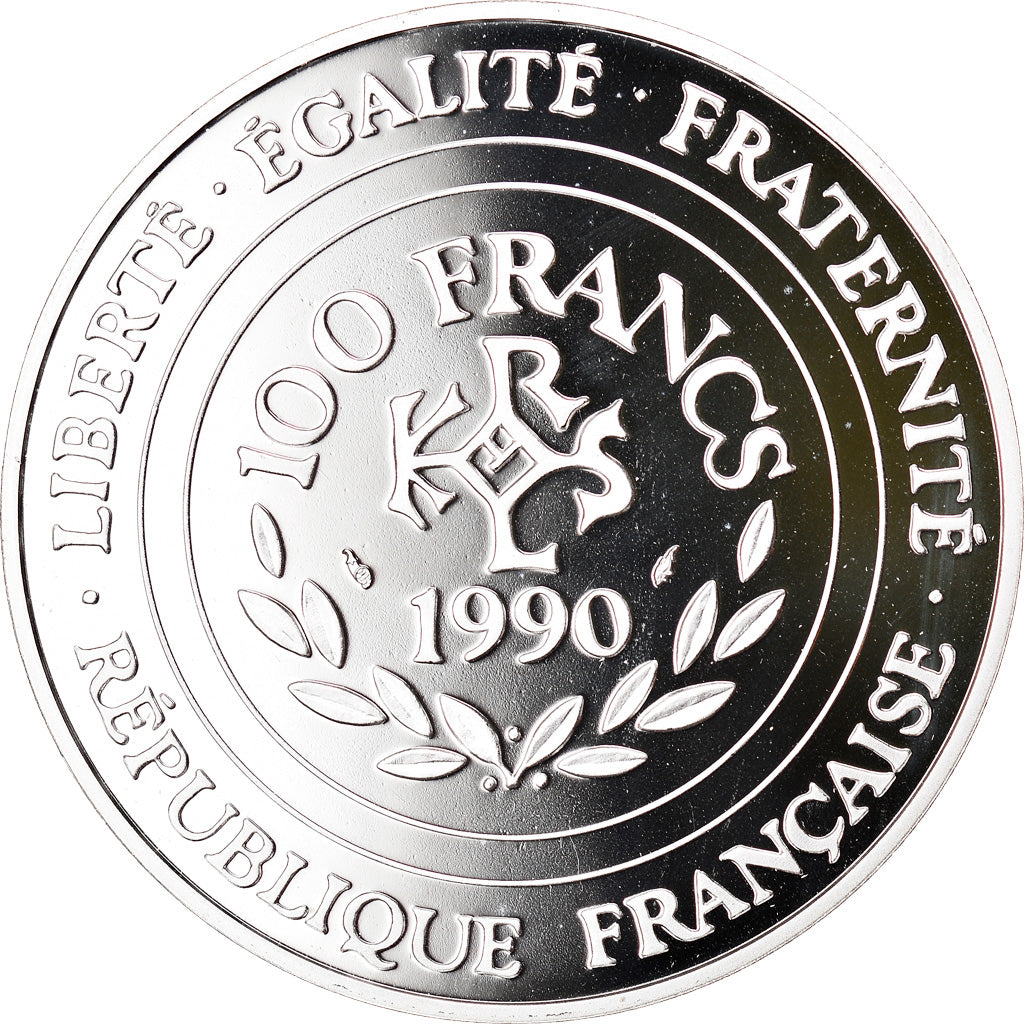 Coin, France, 100 Francs-15 Ecus, 1990, Paris, MS(65-70), Silver, KM:989