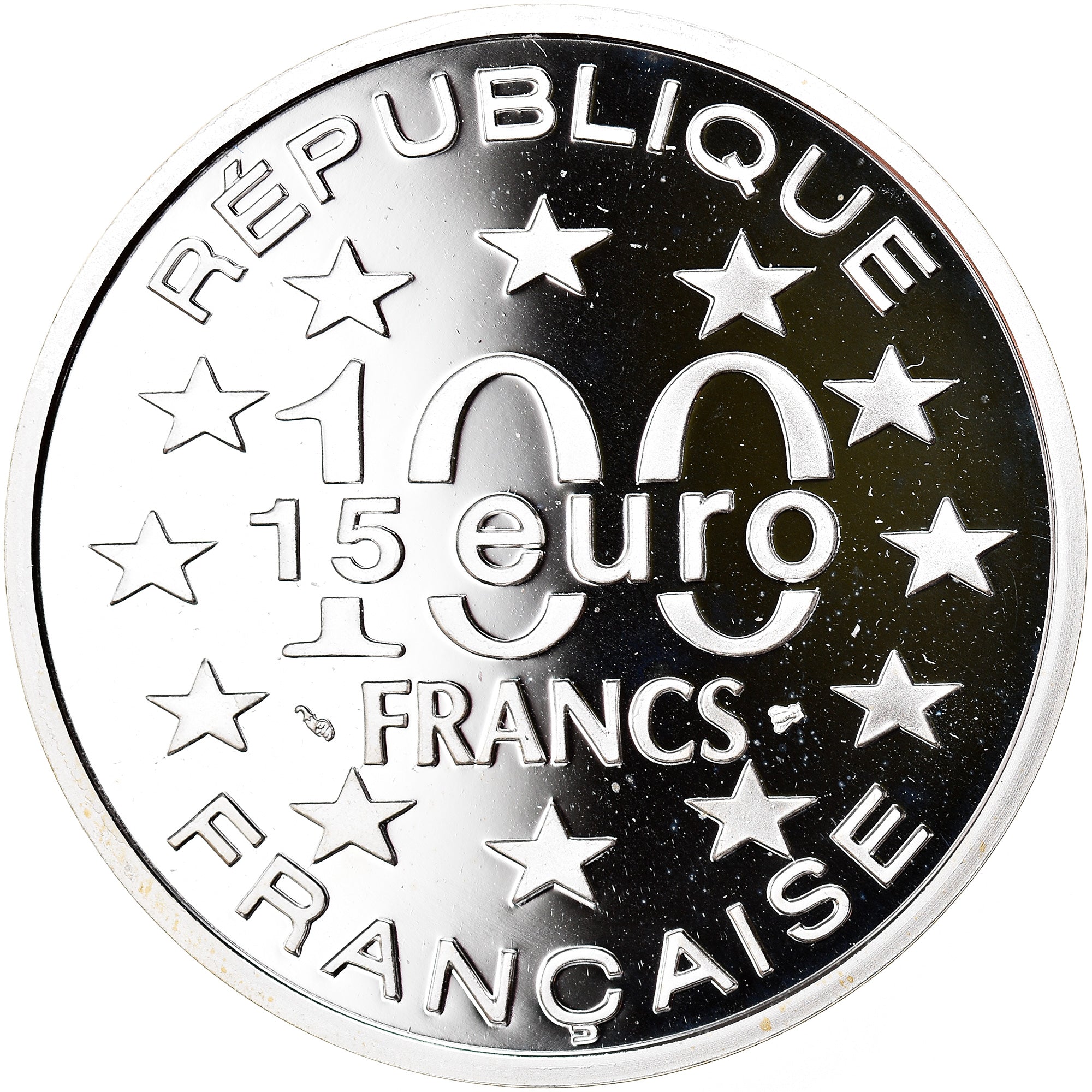 Coin, France, Grand'Place de Bruxelles, 100 Francs-15 Euro, 1996, Proof