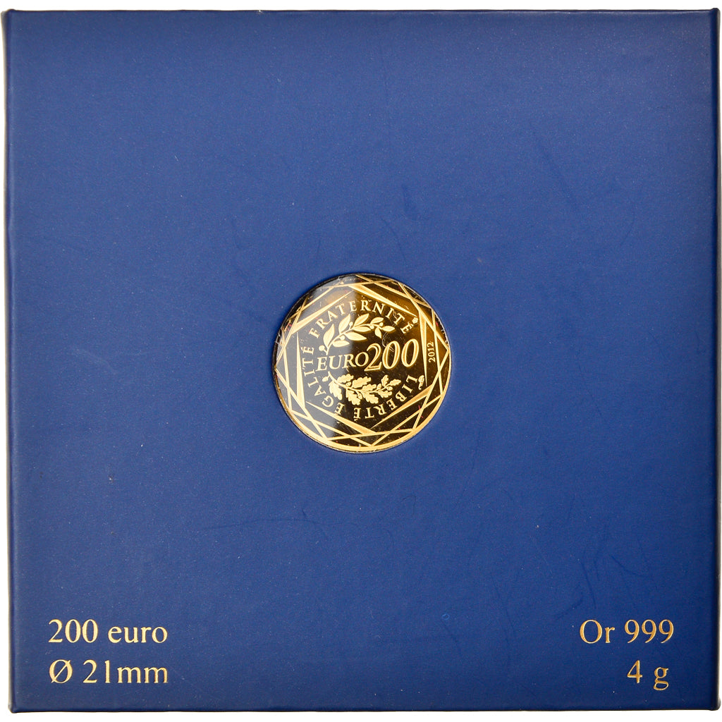 France, 200 Euro, 2012, Paris, MS(65-70), Gold, KM:2074
