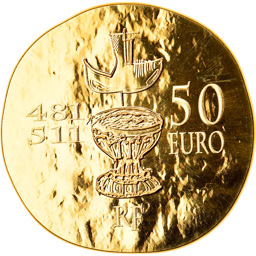 France, Clovis, 50 Euro, 2011, Paris, FDC, Or, KM:1801