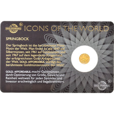 Münze, Ruanda, Springbock, 10 Francs, 2015, 1/200 Oz, STGL, Gold