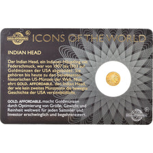 Coin, Rwanda, Indian Head, 10 Francs, 2015, 1/200 Oz, MS(65-70), Gold