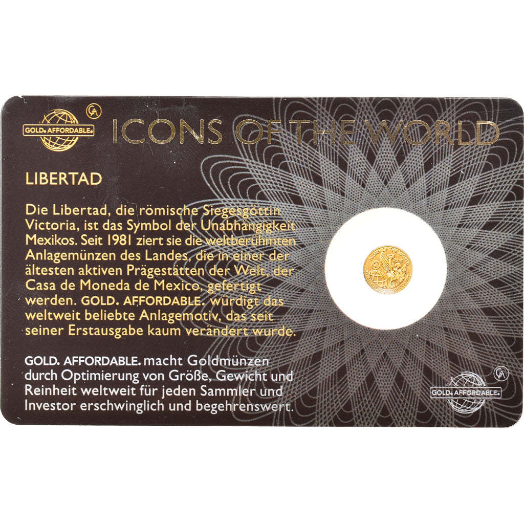 Coin, Rwanda, Libertad, 10 Francs, 2015, 1/200 Oz, MS(65-70), Gold