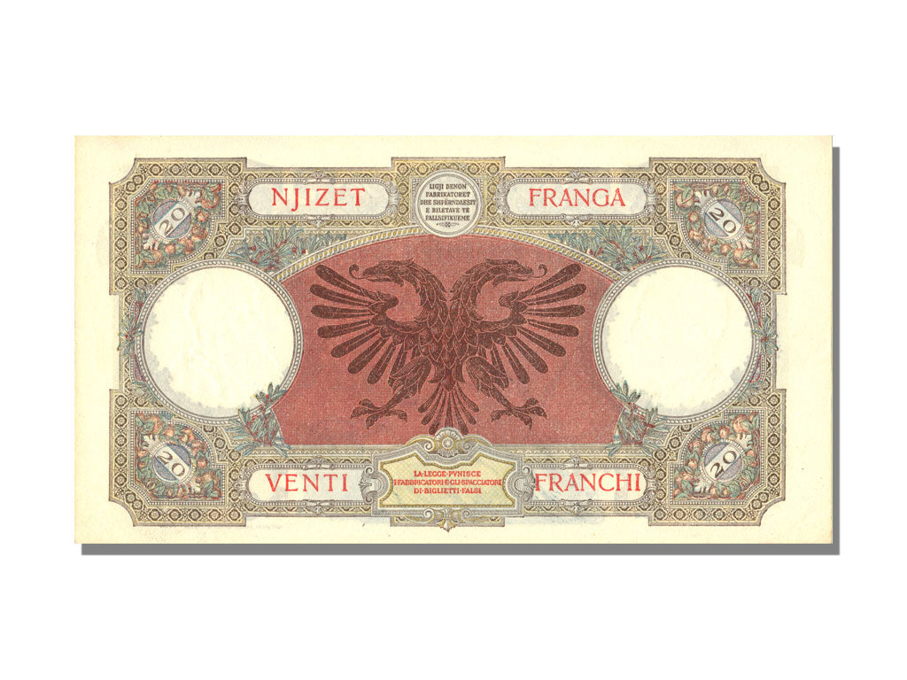 Albania, 20 Franga, KM #7, UNC(65-70), Q 23