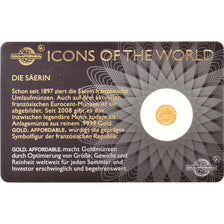 Coin, Rwanda, Die Säerin, 10 Francs, 2015, 1/200 Oz, MS(65-70), Gold