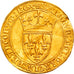Coin, France, Charles VI, Ecu d'or, AU(55-58), Gold, Duplessy:369