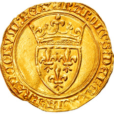 Moeda, França, Charles VI, Ecu d'or, AU(50-53), Dourado, Duplessy:369