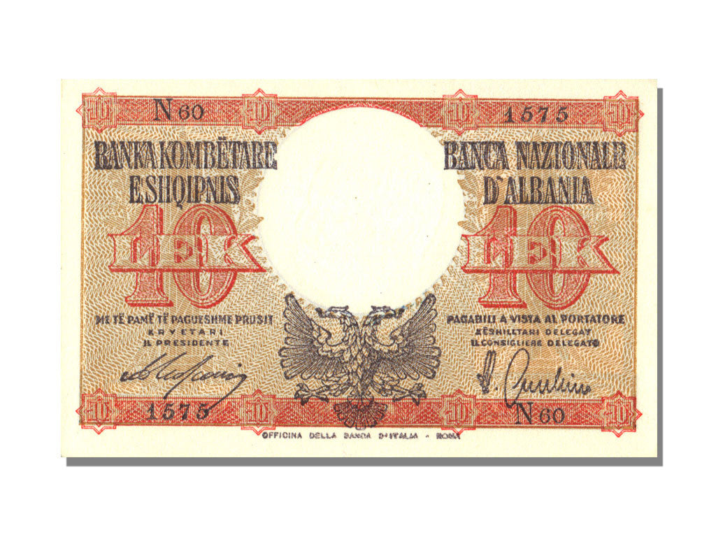 Biljet, Albanië, 10 Lek, NIEUW