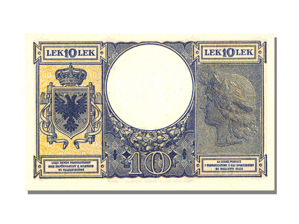 Biljet, Albanië, 10 Lek, NIEUW