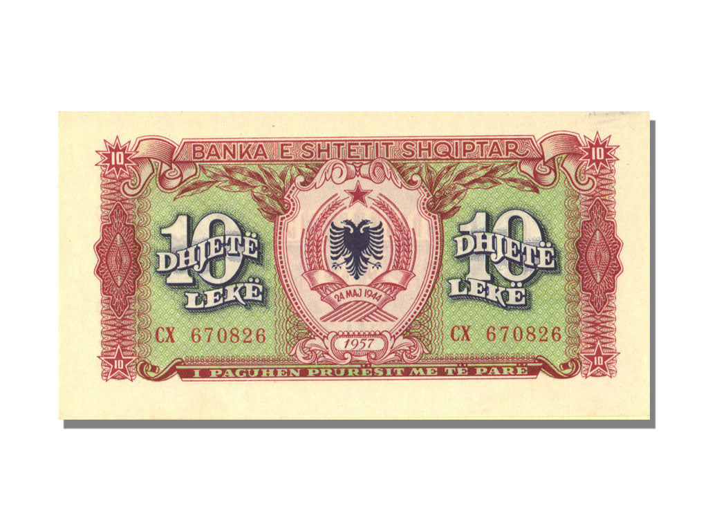 Albania, 10 Lek, 1957, UNC(65-70), CX 670826