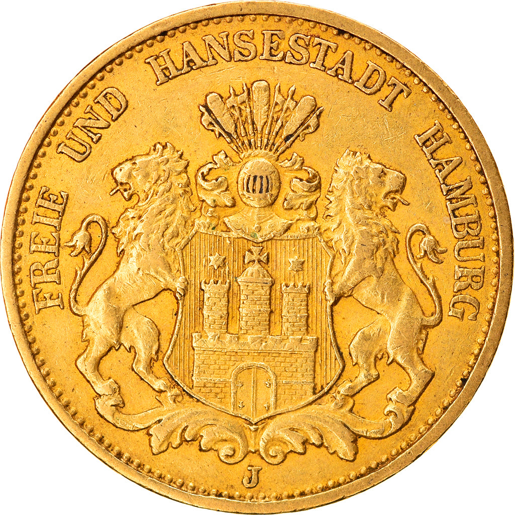 Monnaie, Etats allemands, HAMBURG, 20 Mark, 1899, Hamburg, SPL, Or, KM:618