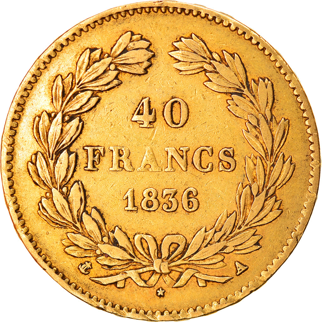 Münze, Frankreich, Louis-Philippe, 40 Francs, 1836, Paris, SS, Gold, KM:747.1