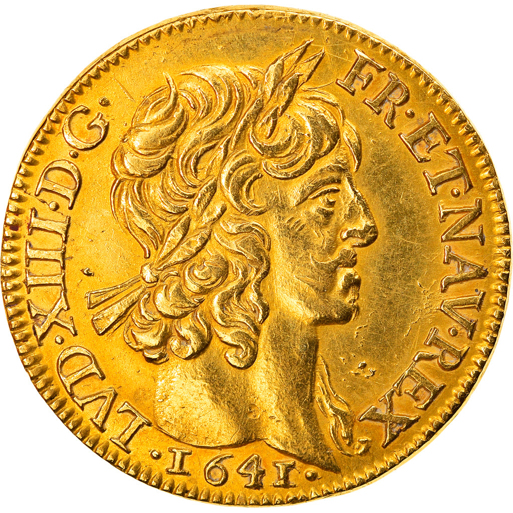 Coin, France, Louis XIII, Louis d'or, Louis d'Or, 1641, Paris, EF(40-45), Gold