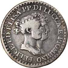 Coin, ITALIAN STATES, LUCCA, Franco, 1808, VF(30-35), Silver, KM:23