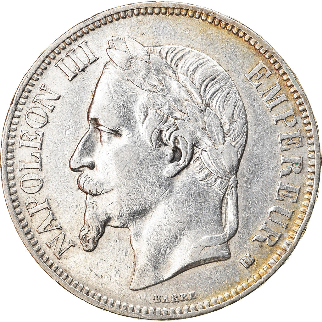 Coin, France, Napoléon III, 5 Francs, 1868, Strasbourg, VF(30-35), Silver