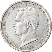 Coin, Monaco, Rainier III, 5 Francs, 1960, AU(50-53), Silver, KM:141