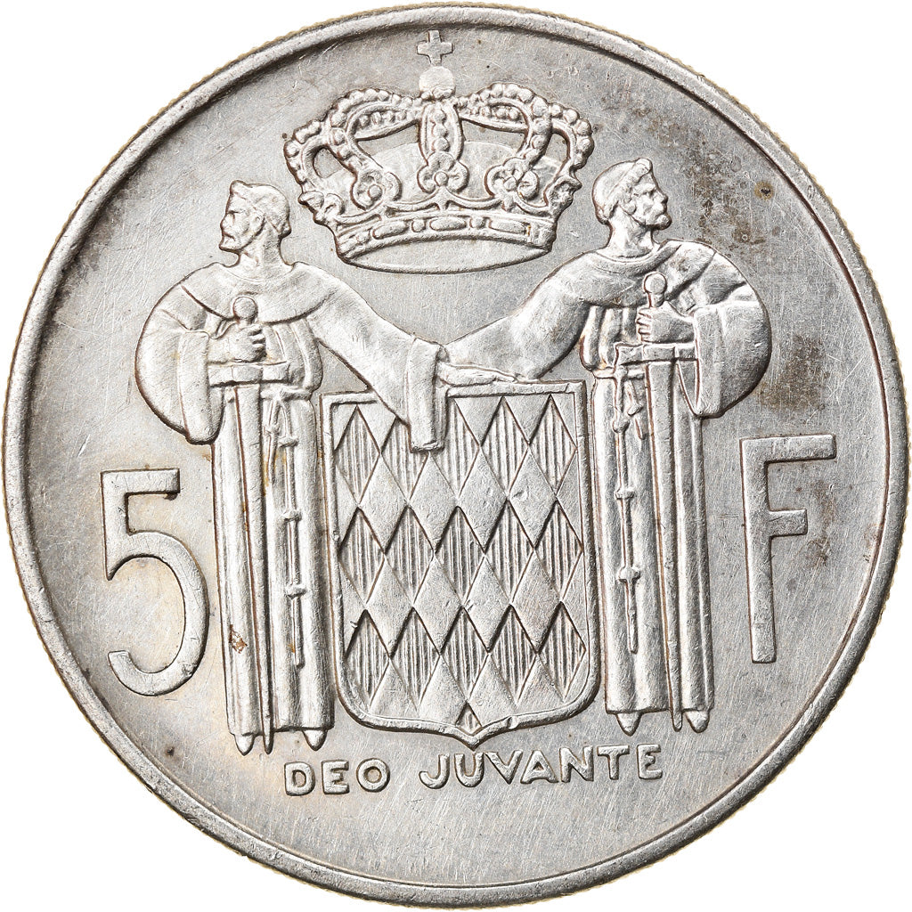 Coin, Monaco, Rainier III, 5 Francs, 1960, AU(50-53), Silver, KM:141