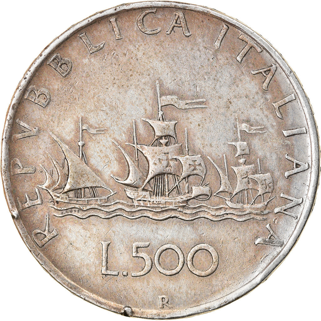 Coin, Italy, 500 Lire, 1959, Rome, EF(40-45), Silver, KM:98