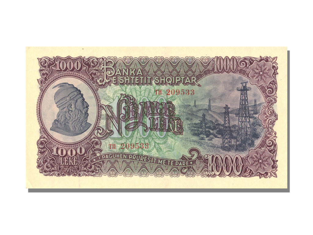 Billete, 1000 Lekë, 1957, Albania, UNC