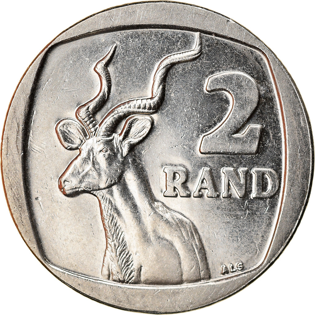 Coin, South Africa, 2 Rand, 2008, Pretoria, MS(63), Nickel Plated Copper, KM:445