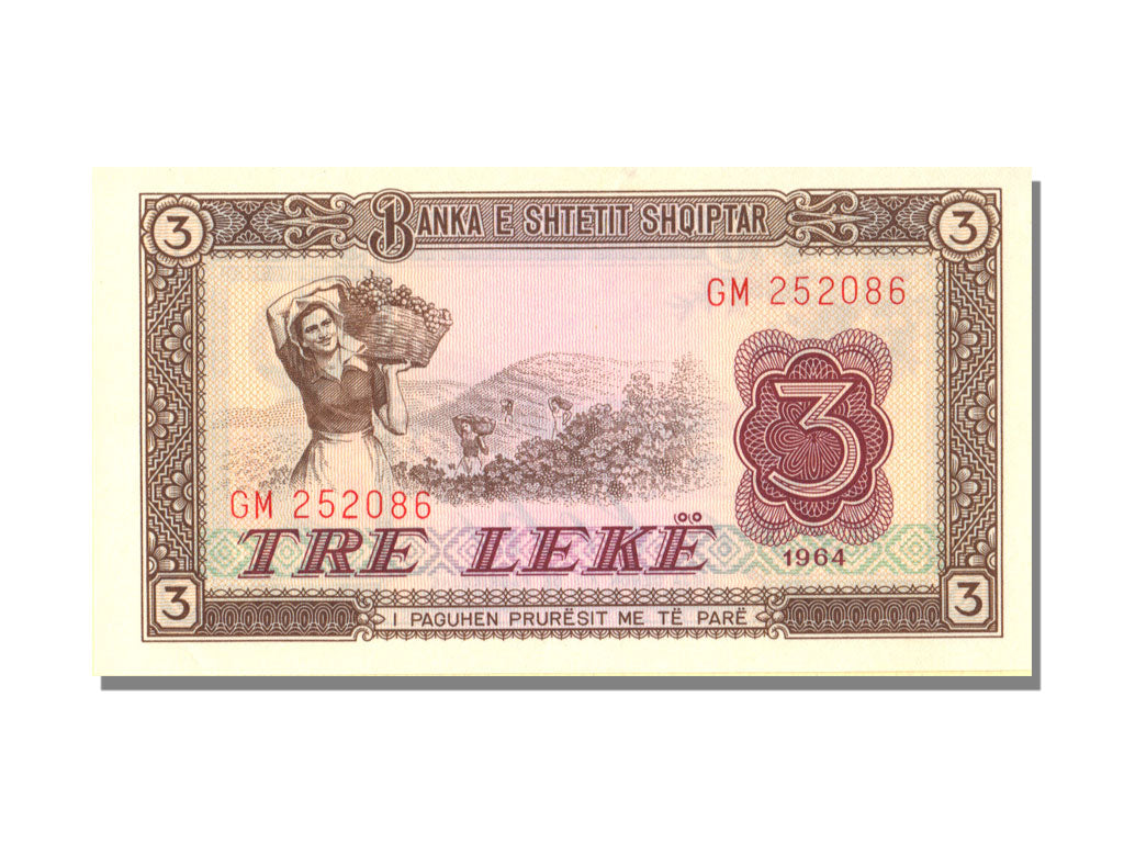 Albania, 3 Lekë, 1964, UNC(65-70), GM 252086