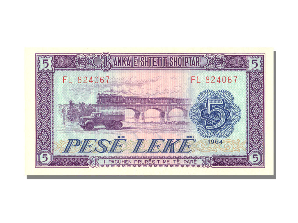 Albania, 5 Lekë, 1964, UNC(65-70), FL 824067