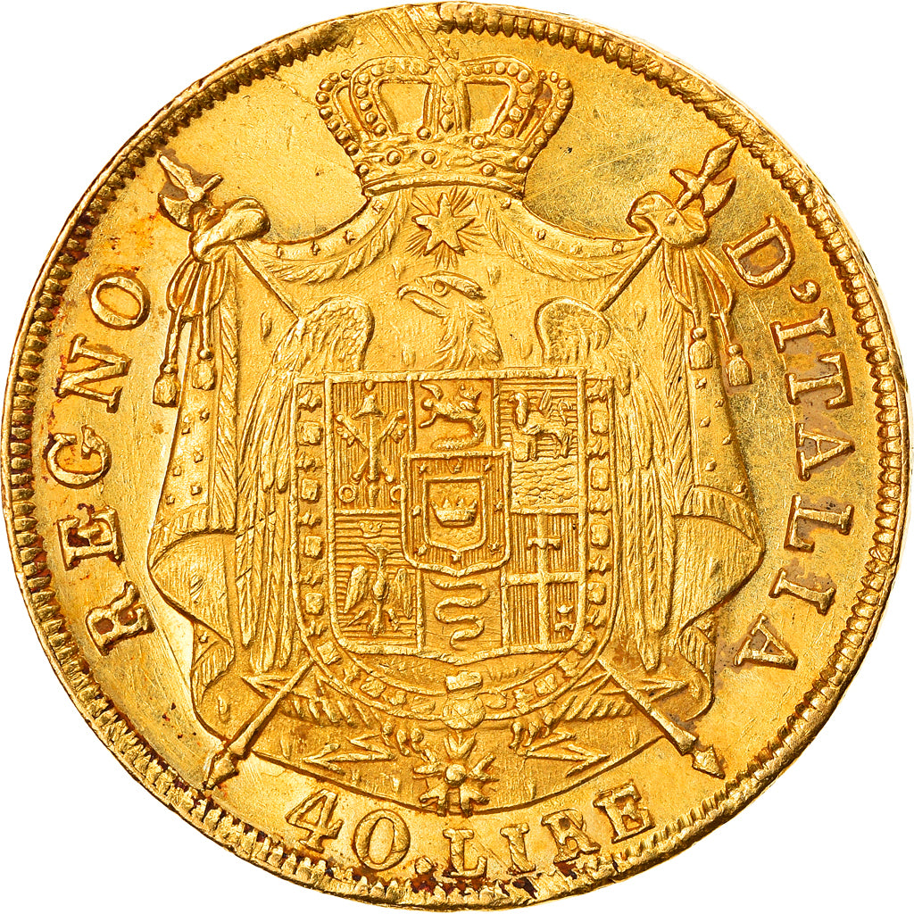 Coin, ITALIAN STATES, KINGDOM OF NAPOLEON, Napoleon I, 40 Lire, 1814, Milan