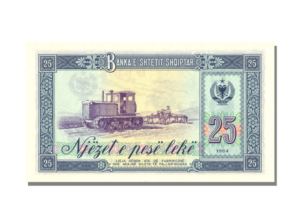 Albania, 25 Lekë, 1964, UNC(65-70), BP 153979