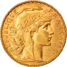 Moeda, França, Marianne, 20 Francs, 1901, Paris, AU(50-53), Dourado, KM:847
