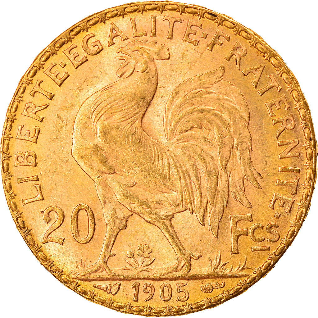 Munten, Frankrijk, Marianne, 20 Francs, 1905, Paris, PR, Goud, KM:847