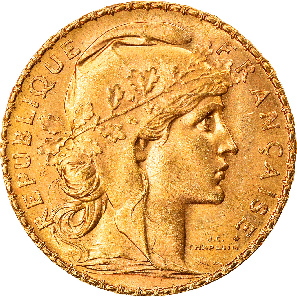 Coin, France, Marianne, 20 Francs, 1908, Paris, MS(63), Gold, KM:857