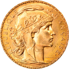 Coin, France, Marianne, 20 Francs, 1909, Paris, MS(63), Gold, KM:857